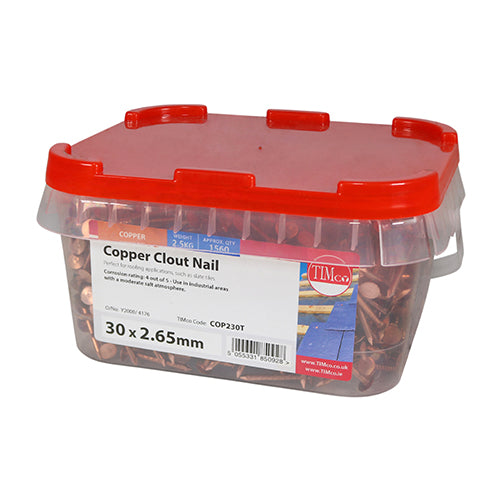 TIMCO Clout Nails Copper - 30 x 2.65 - Image