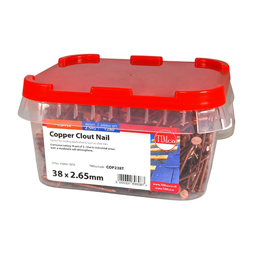 TIMCO Clout Nails Copper - 38 x 2.65 - Image
