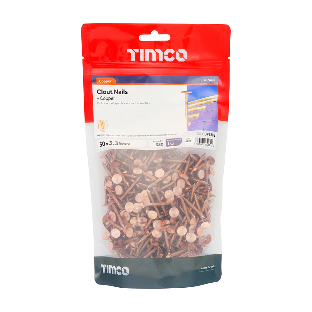 TIMCO Clout Nails Copper - 30 x 3.35 - Image