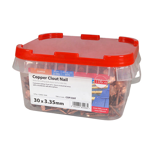 TIMCO Clout Nails Copper - 30 x 3.35 - Image