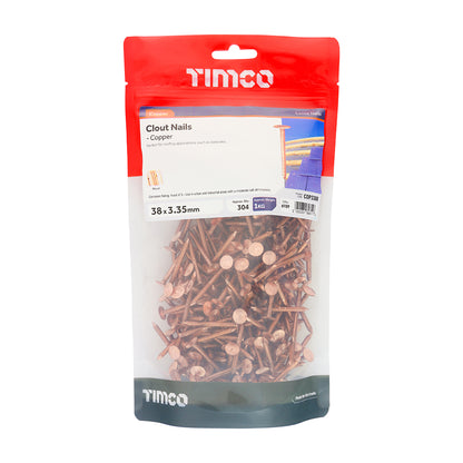 TIMCO Clout Nails Copper - 38 x 3.35 - Image
