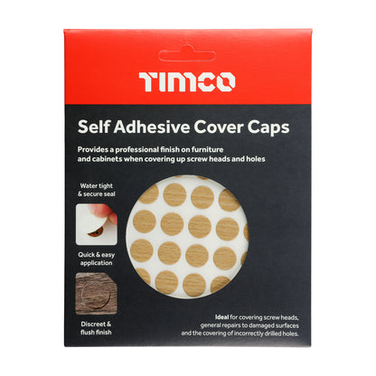 TIMCO Self-Adhesive Screw Cover Caps Beech - 13mm - Image