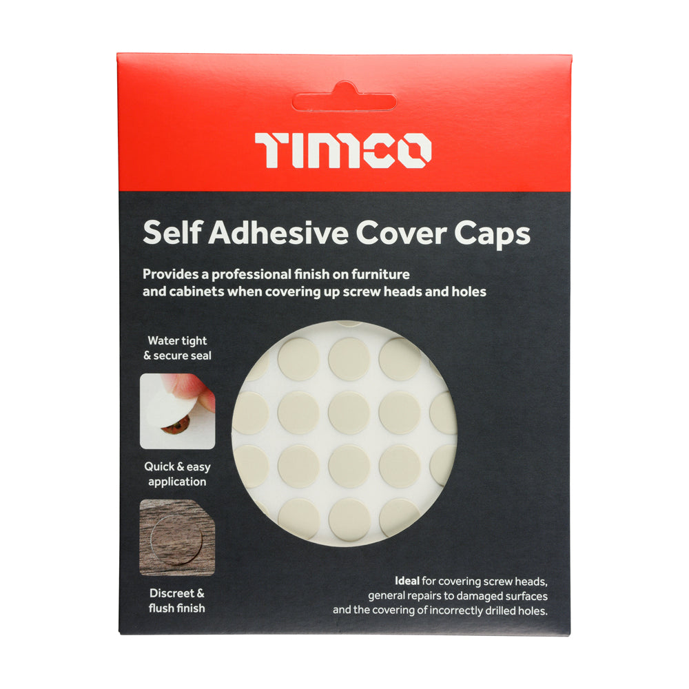 TIMCO Self-Adhesive Screw Cover Caps Beige - 13mm - Image