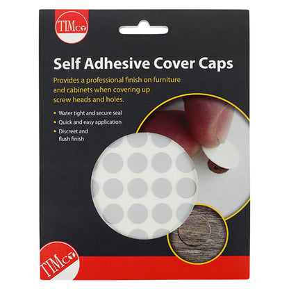 TIMCO Self-Adhesive Screw Cover Caps Grey - 13mm - Image