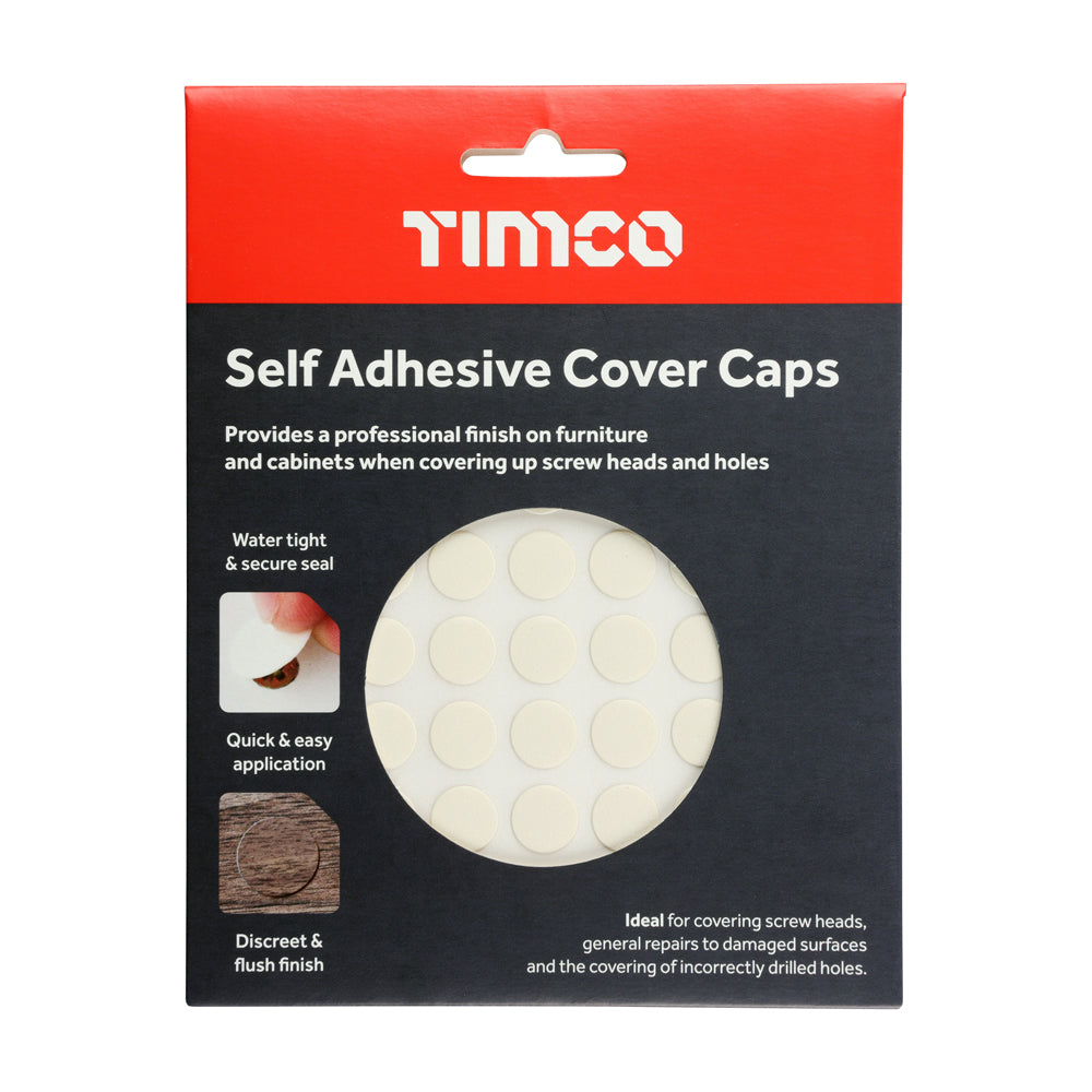 TIMCO Self-Adhesive Screw Cover Caps Ivory - 13mm - Image