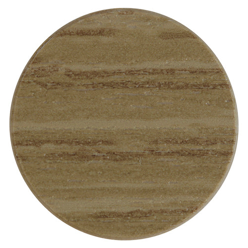TIMCO Self-Adhesive Screw Cover Caps Odessa Oak - 13mm - Image