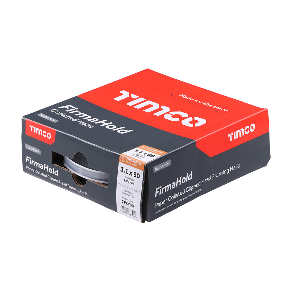 TIMCO FirmaHold Collated Clipped Head Plain Shank Firmagalv+ Nails - 3.1 x 90 - Image