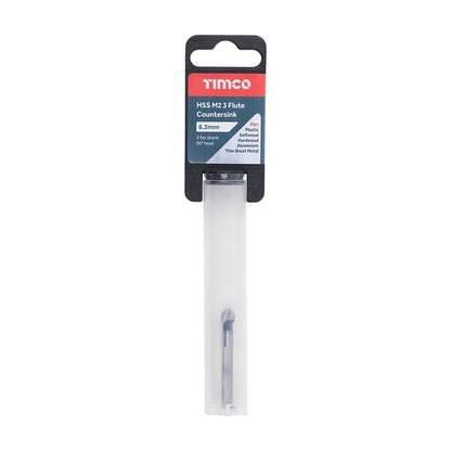 TIMCO 3 Flute Countersink M2 HSS - 6.3mm - Image