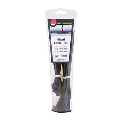 TIMCO Cable Ties Mixed Black & Natural - Mixed - Image