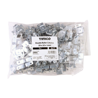 TIMCO Double Roller Catches Zinc - 28 x 32 x 1mm - Image