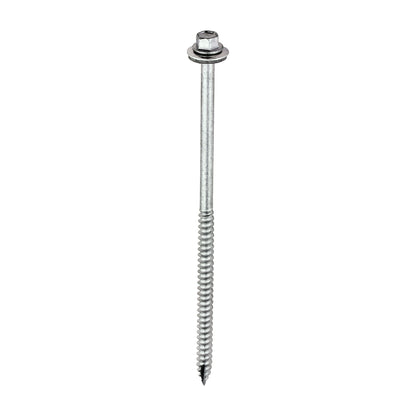TIMCO Slash Point Sheet Metal to Timber Screws Exterior Silver with EPDM Washer - 6.3 x 150 - Image