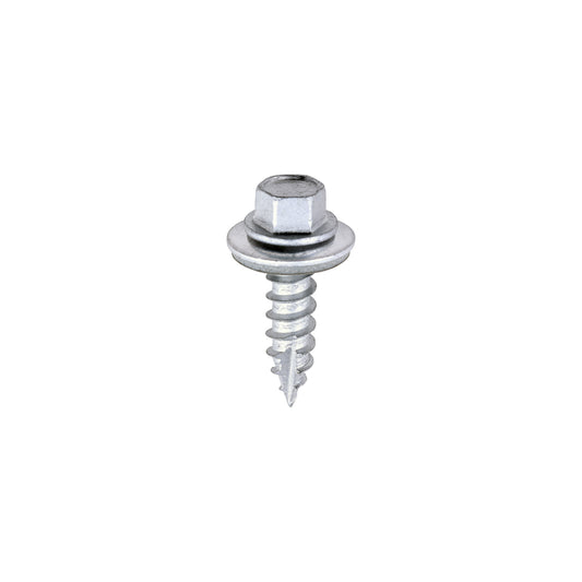 TIMCO Slash Point Sheet Metal to Timber Screws Exterior Silver with EPDM Washer - 6.3 x 25 - Image