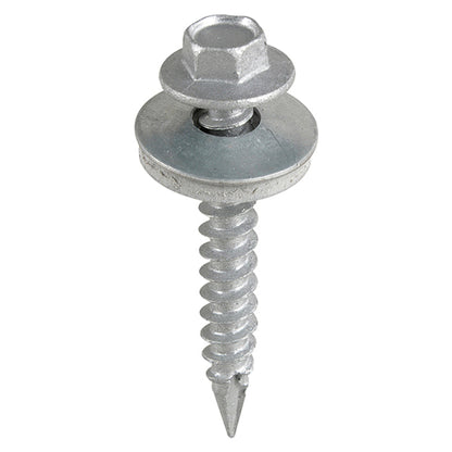 TIMCO Slash Point Sheet Metal to Timber Screws Exterior Silver with EPDM Washer - 6.3 x 32 - Image