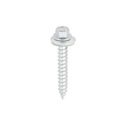 TIMCO Slash Point Sheet Metal to Timber Screws Exterior Silver with EPDM Washer - 6.3 x 45 - Image