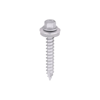 TIMCO Slash Point Sheet Metal to Timber Screws Exterior Silver with EPDM Washer - 6.3 x 45 - Image