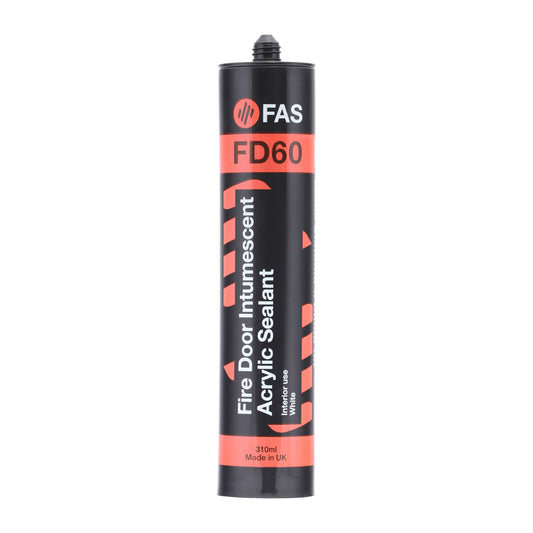 Fire and Acoustic Seals Fire Door Intumescent Acrylic Sealant, 310ml White - Image