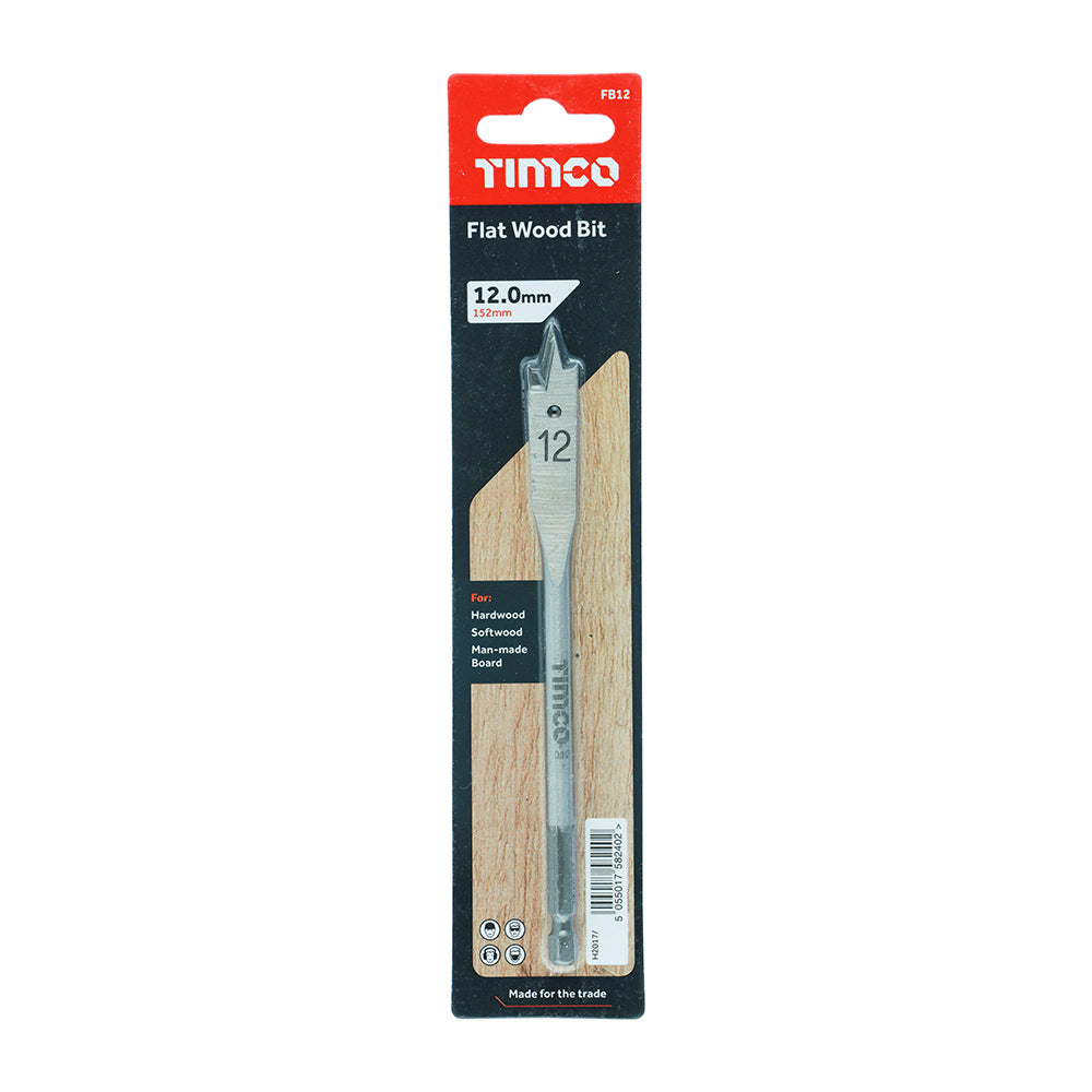 TIMCO Flat Wood Bits - 12.0 x 152 - Image