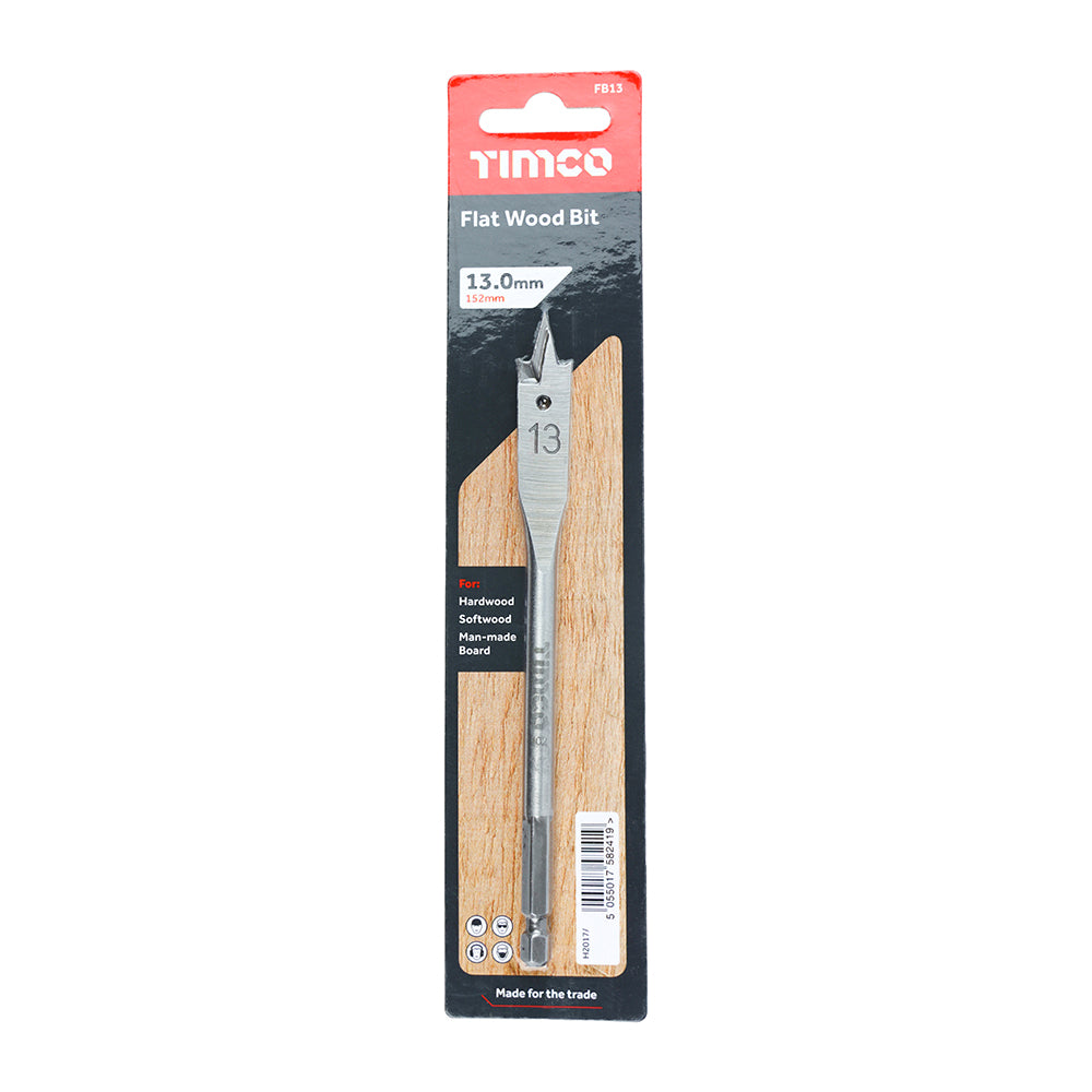 TIMCO Flat Wood Bits - 13.0 x 152 - Image
