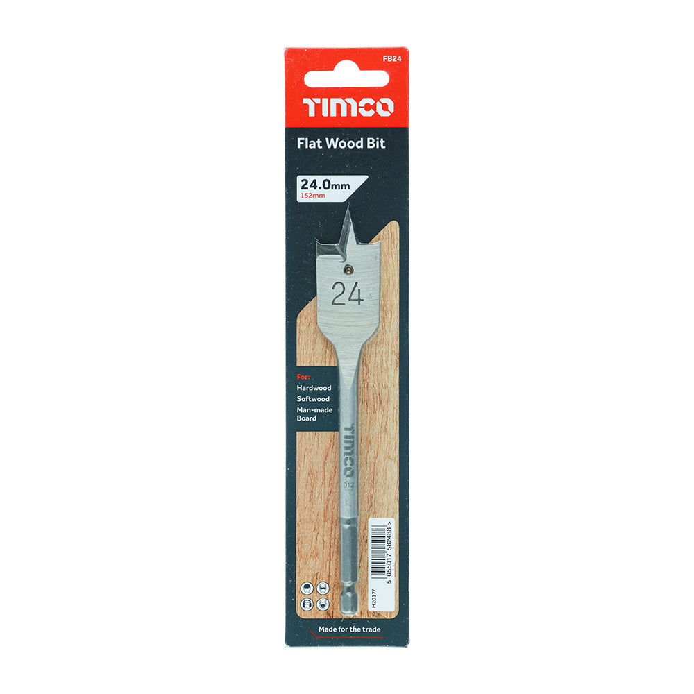 TIMCO Flat Wood Bits - 24.0 x 152 - Image