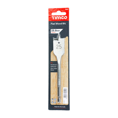 TIMCO Flat Wood Bits - 25.0 x 152 - Image