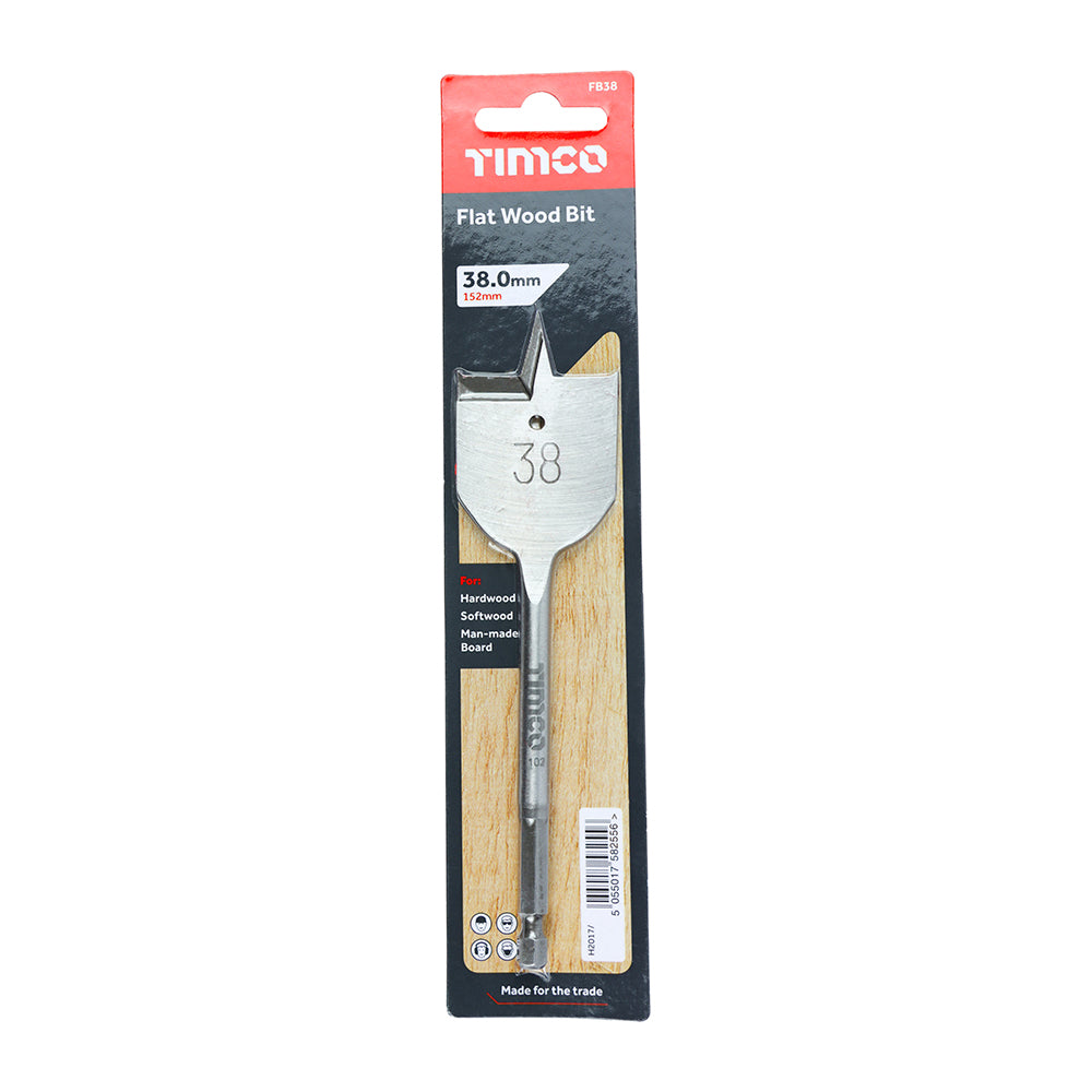 TIMCO Flat Wood Bits - 38.0 x 152 - Image