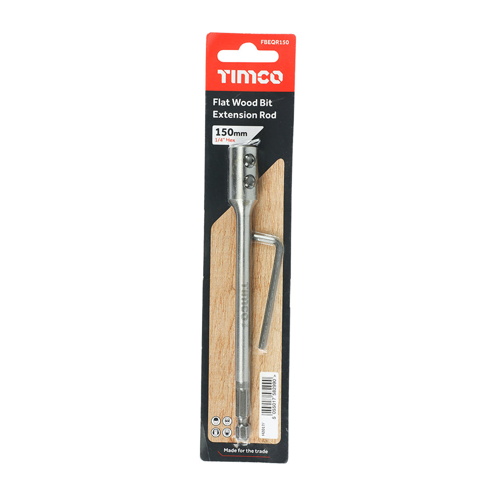 TIMCO Flat Wood Bits 1/4" Extension Rod - 150mm - Image