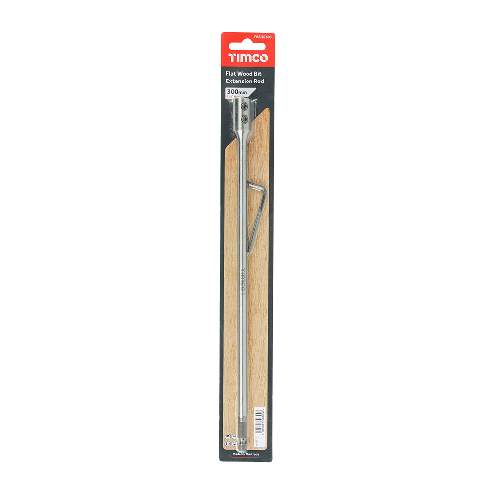 TIMCO Flat Wood Bits 1/4" Extension Rod - 300mm - Image