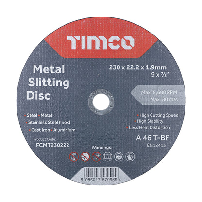 TIMCO B/Abrasive Flat Wheel Inox - 230 x 22.2 x 1.9 - Image