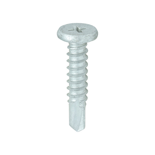 TIMCO Self-Drilling Metal Framing Low Profile Pancake Head Exterior Silver Screws - 5.5 x 26 - Image