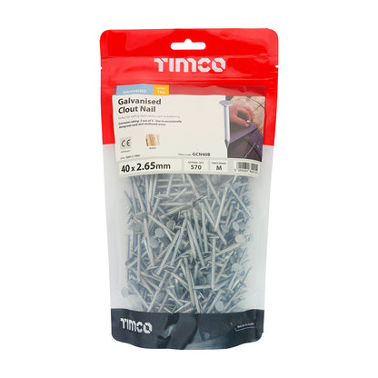 TIMCO Clout Nails Galvanised - 40 x 2.65 - Image