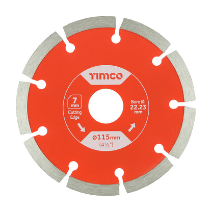 TIMCO General Purpose Diamond Blade Segmented  - 115 x 22.2 - Image
