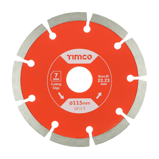 TIMCO General Purpose Diamond Blade Segmented  - 115 x 22.2 - Image