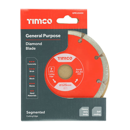 TIMCO Premium Diamond Blade Segmented - 125 x 22.2 - Image
