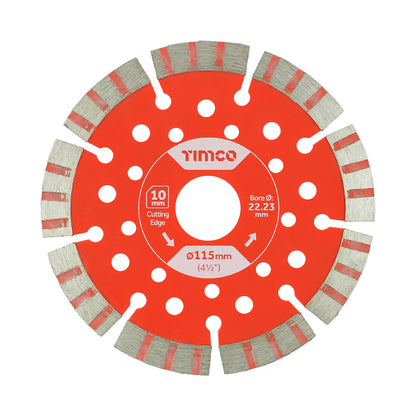 TIMCO Trade Diamond Blade Segmented - 115 x 22.2 - Image