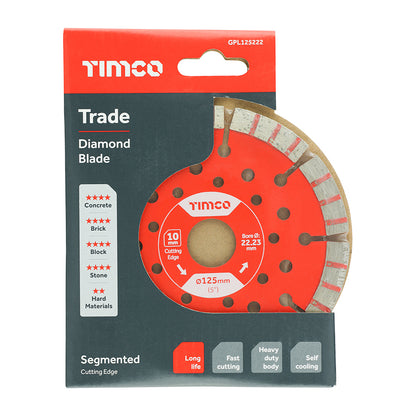 TIMCO Trade Diamond Blade Segmented - 125 x 22.2 - Image