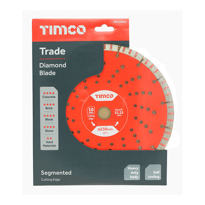 TIMCO Trade Diamond Blade Segmented - 230 x 22.2 - Image