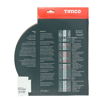 TIMCO Diamond Blade Continuous - 300 x 20 - Image