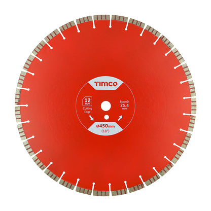 TIMCO Premium Diamond Blade Segmented - 450 x 25.4 - Image