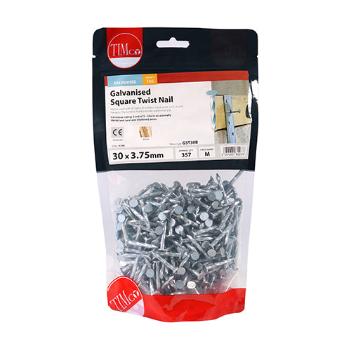 TIMCO Square Twist Nails Galvanised - 30 x 3.75 - Image