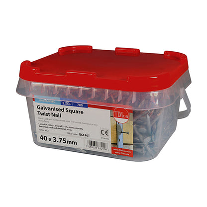 TIMCO Square Twist Nails Galvanised - 40 x 3.75 - Image