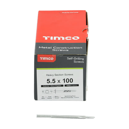 TIMCO Self-Drilling Heavy Section Screws Exterior Silver - 5.5 x 100 - Image
