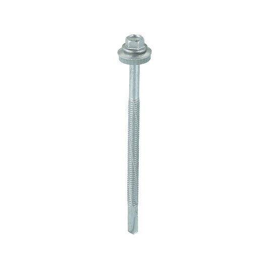 TIMCO Self-Drilling Heavy Section Screws Exterior Silver with EPDM Washer - 5.5 x 100 - Image