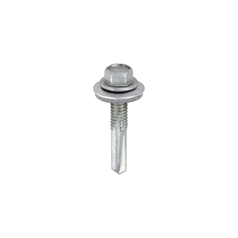 TIMCO Self-Drilling Heavy Section Screws Exterior Silver with EPDM Washer - 5.5 x 32 - Image