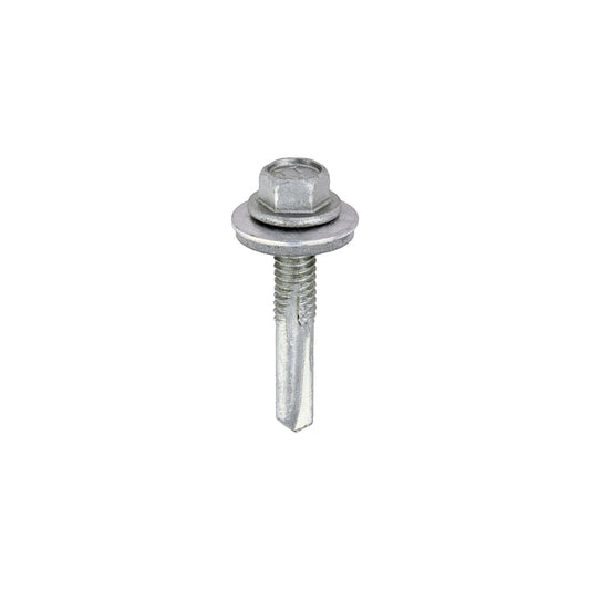 TIMCO Self-Drilling Heavy Section Screws Exterior Silver with EPDM Washer - 5.5 x 32 - Image