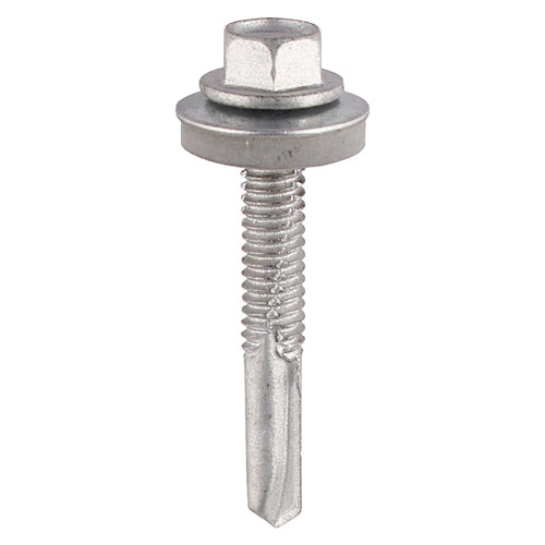 TIMCO Self-Drilling Heavy Section Screws Exterior Silver with EPDM Washer - 5.5 x 38 - Image