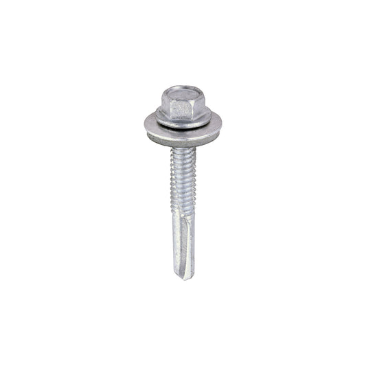 TIMCO Self-Drilling Heavy Section Screws Exterior Silver with EPDM Washer - 5.5 x 38 - Image
