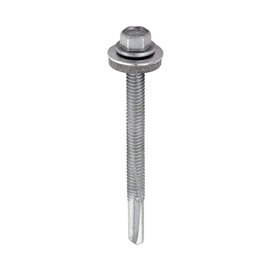TIMCO Self-Drilling Heavy Section Screws Exterior Silver with EPDM Washer - 5.5 x 65 - Image