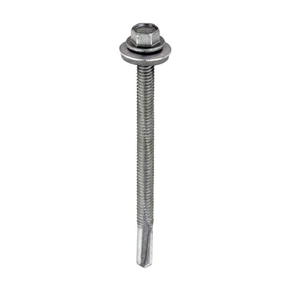 TIMCO Self-Drilling Heavy Section Screws Exterior Silver with EPDM Washer - 5.5 x 80 - Image