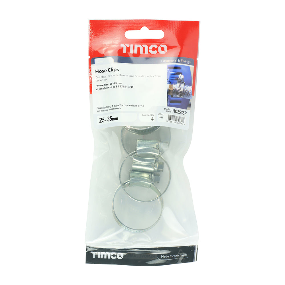 TIMCO Hose Clips Silver - 25-35mm - Image