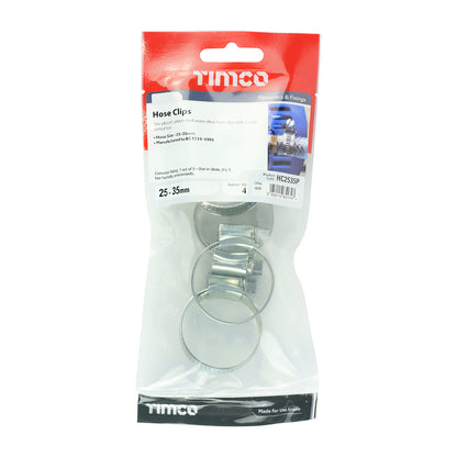 TIMCO Hose Clips Silver - 25-35mm - Image